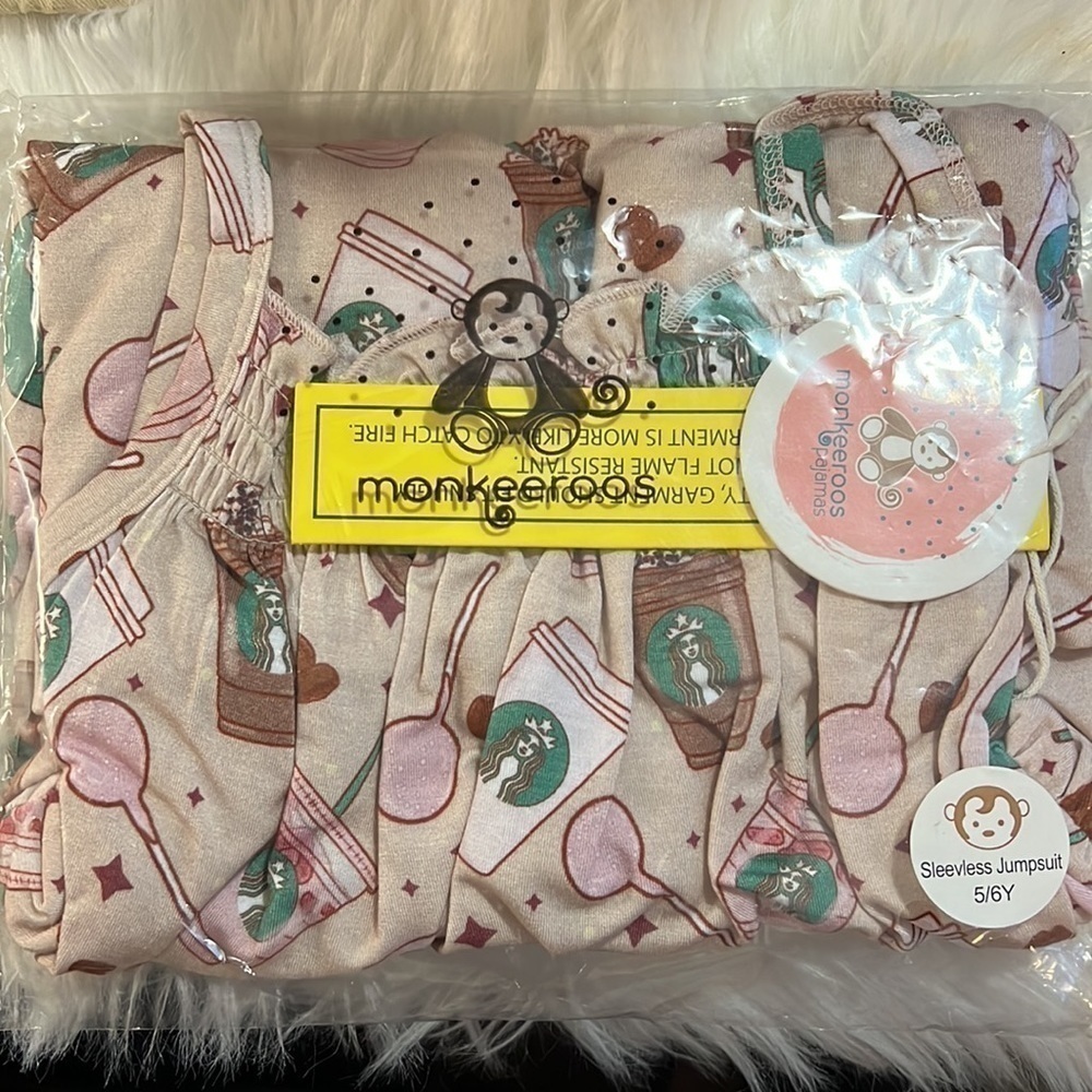 Monkeeroo sleeveless jumpsuit 5/6y cake pop - Picture 3 of 3
